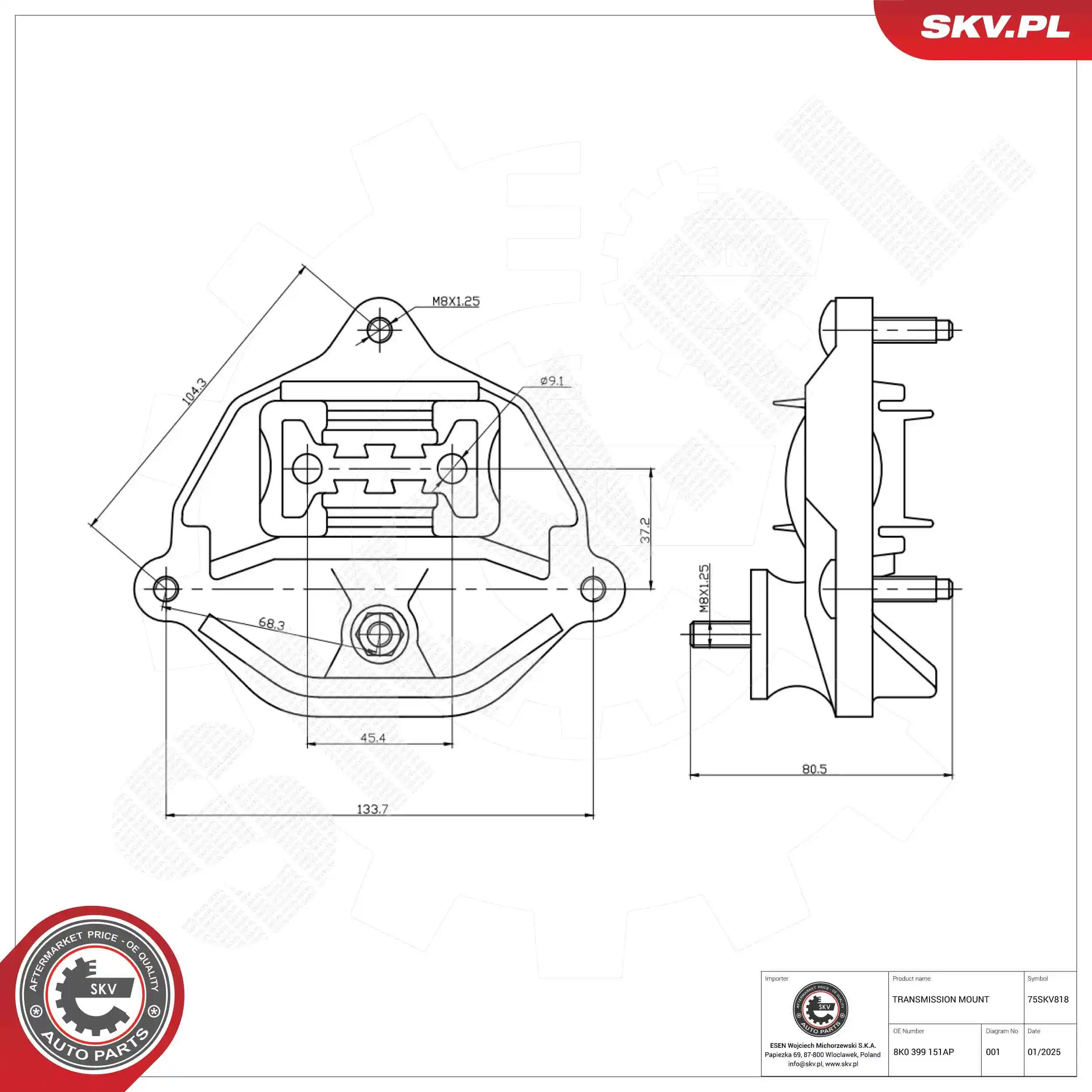Mounting, automatic transmission